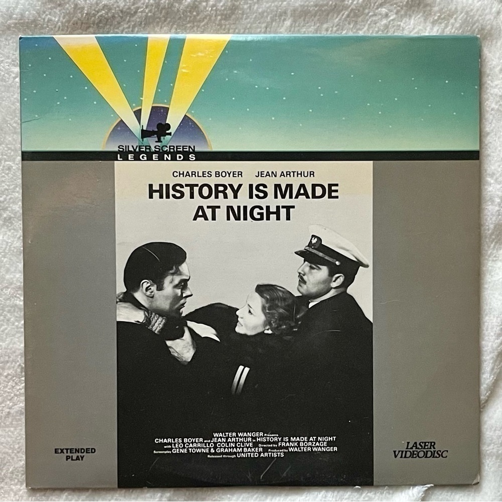 History is Made at Night 1937 Vintage Laser Videodisc
